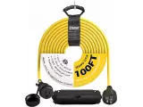 100FT Outdoor Weather Protection Extension Cord Waterproof with Safety Cover