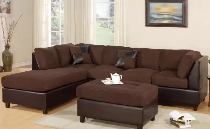 $599 New microfiber sectional sofa & ottoman 